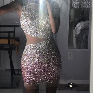 Sparkly pink dress custom dress
